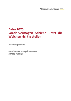 Sektorgutachten Bahn 2025